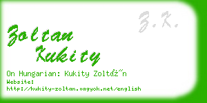 zoltan kukity business card